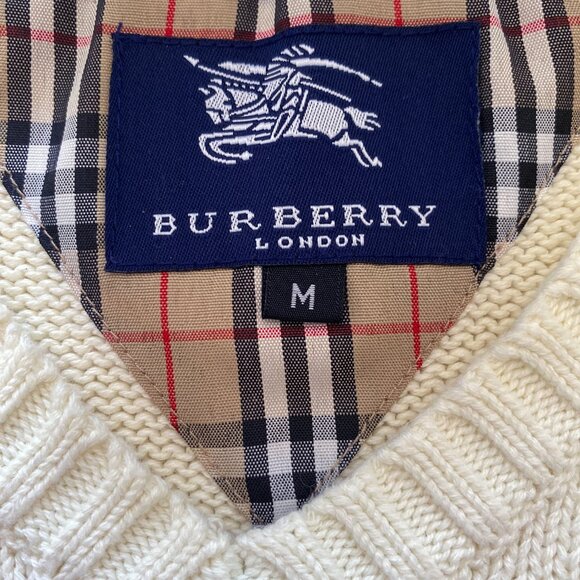 Burberry London V-Neck Knit Sweater Vest, M - Picture 2 of 5